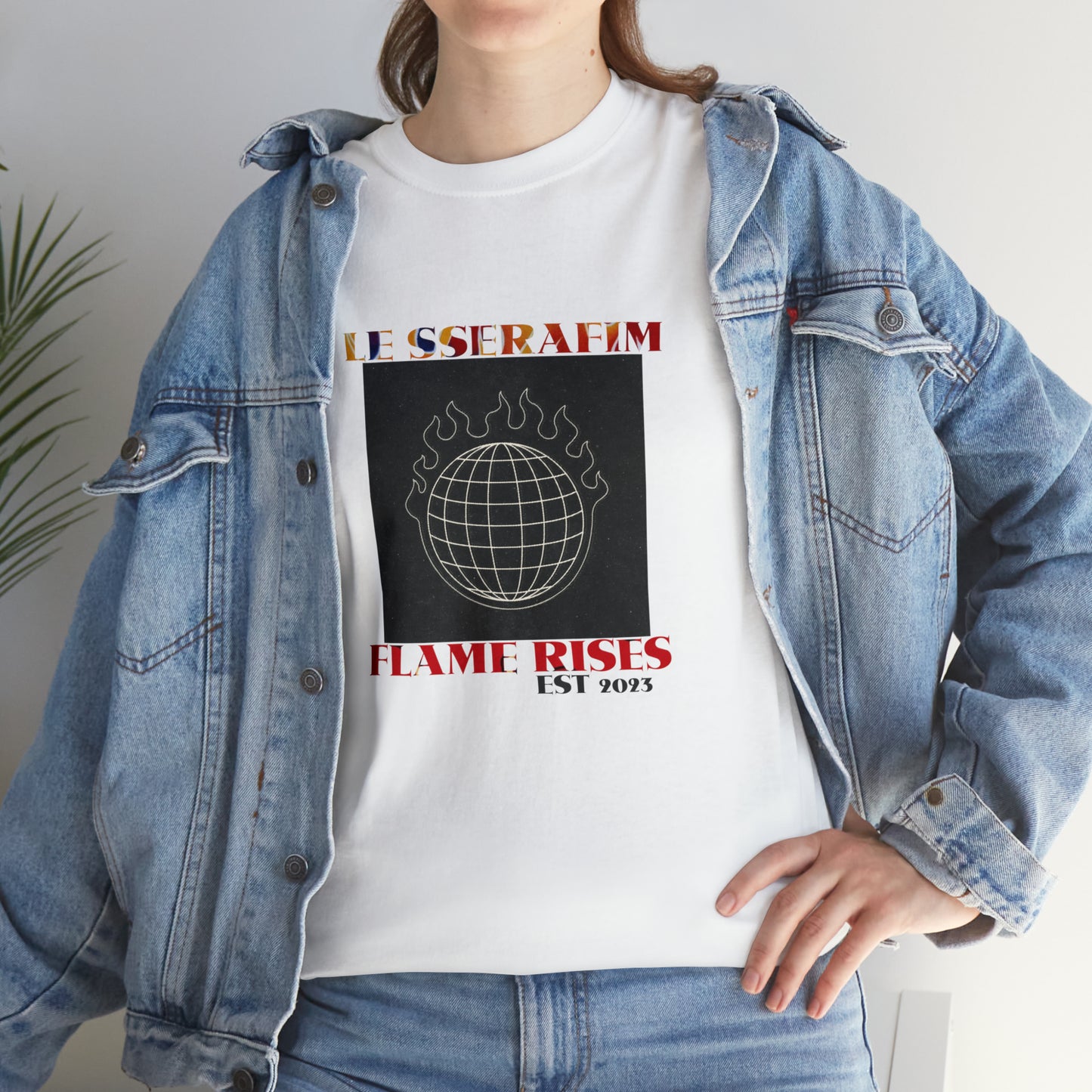 "Flame Rises x Chaewon" Unisex Heavy Cotton Tee