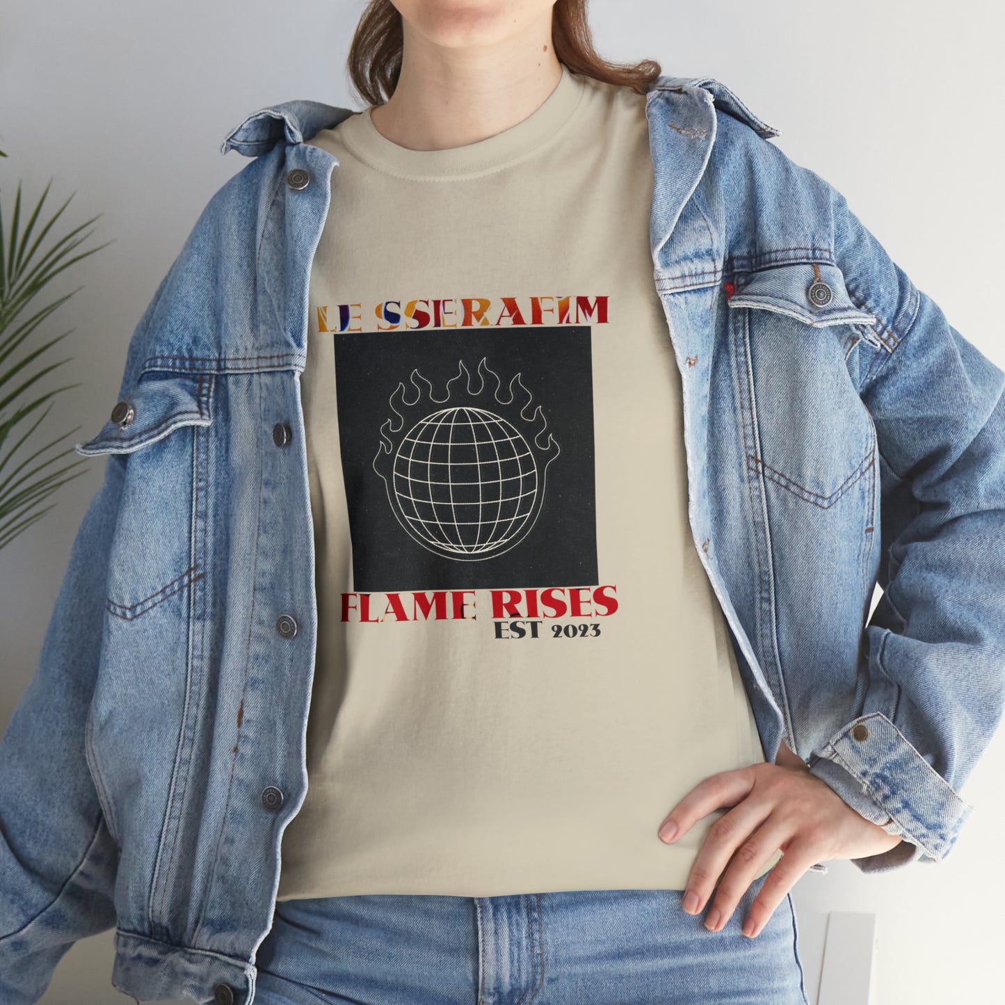 "Flame Rises x Chaewon" Unisex Heavy Cotton Tee