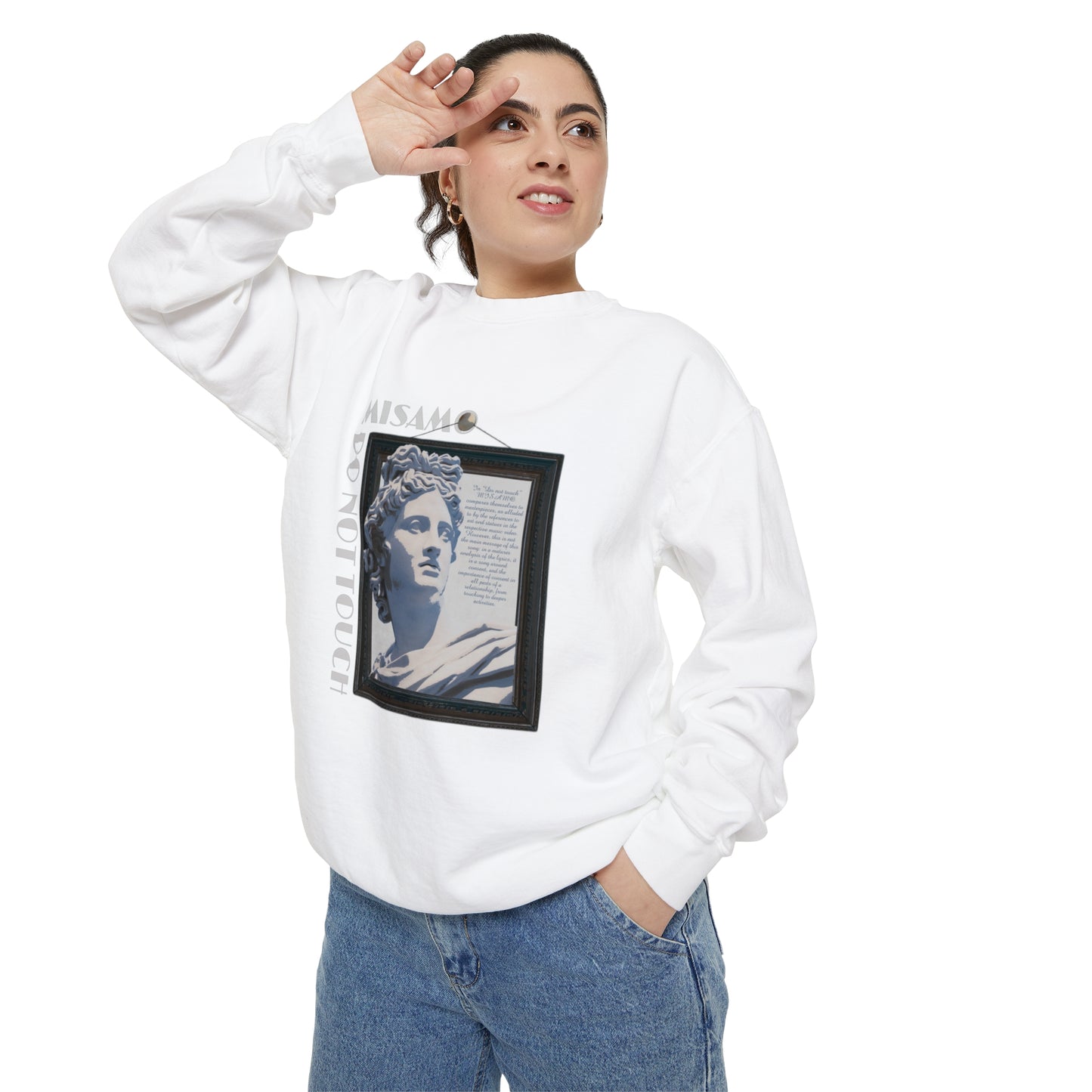 "Do Not Touch" Unisex Garment-Dyed Sweatshirt