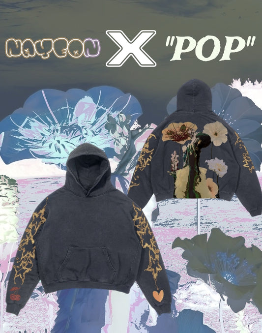 NAYEON x "POP" Baggy Cropped Unisex Streetwear Hoodie