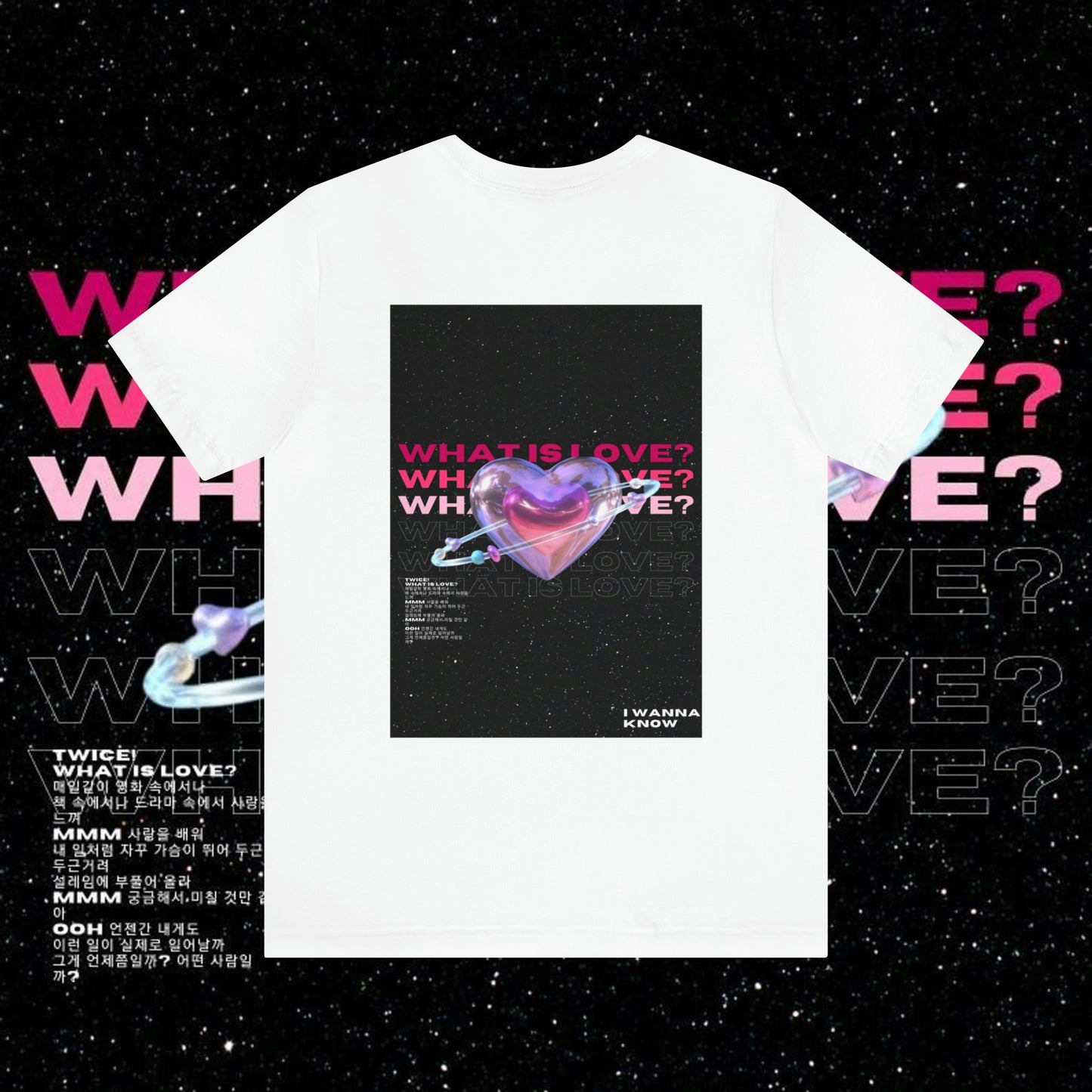 "What is love?" Unisex Jersey Short Sleeve Tee (USA)