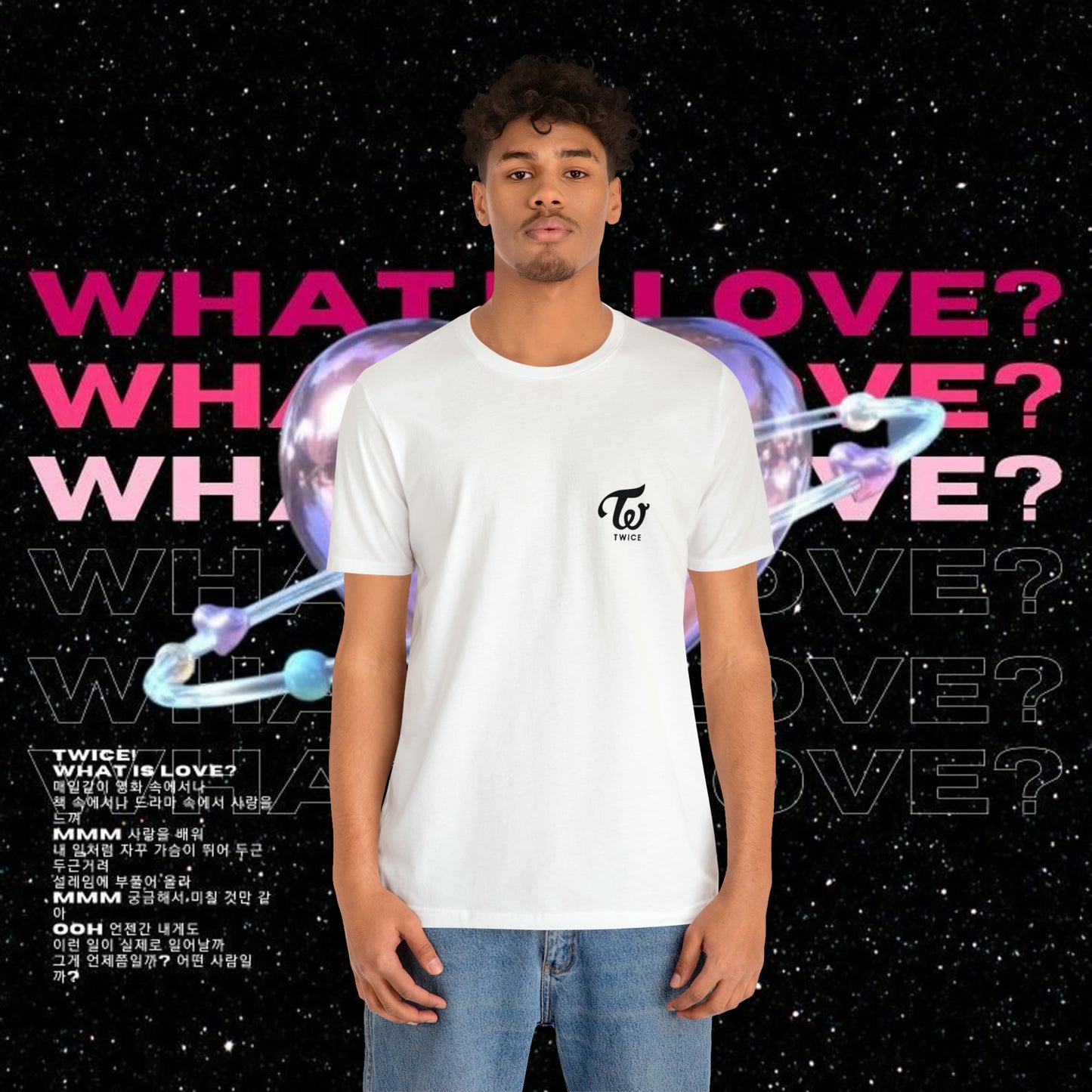 "What is love?" Unisex Jersey Short Sleeve Tee (USA)