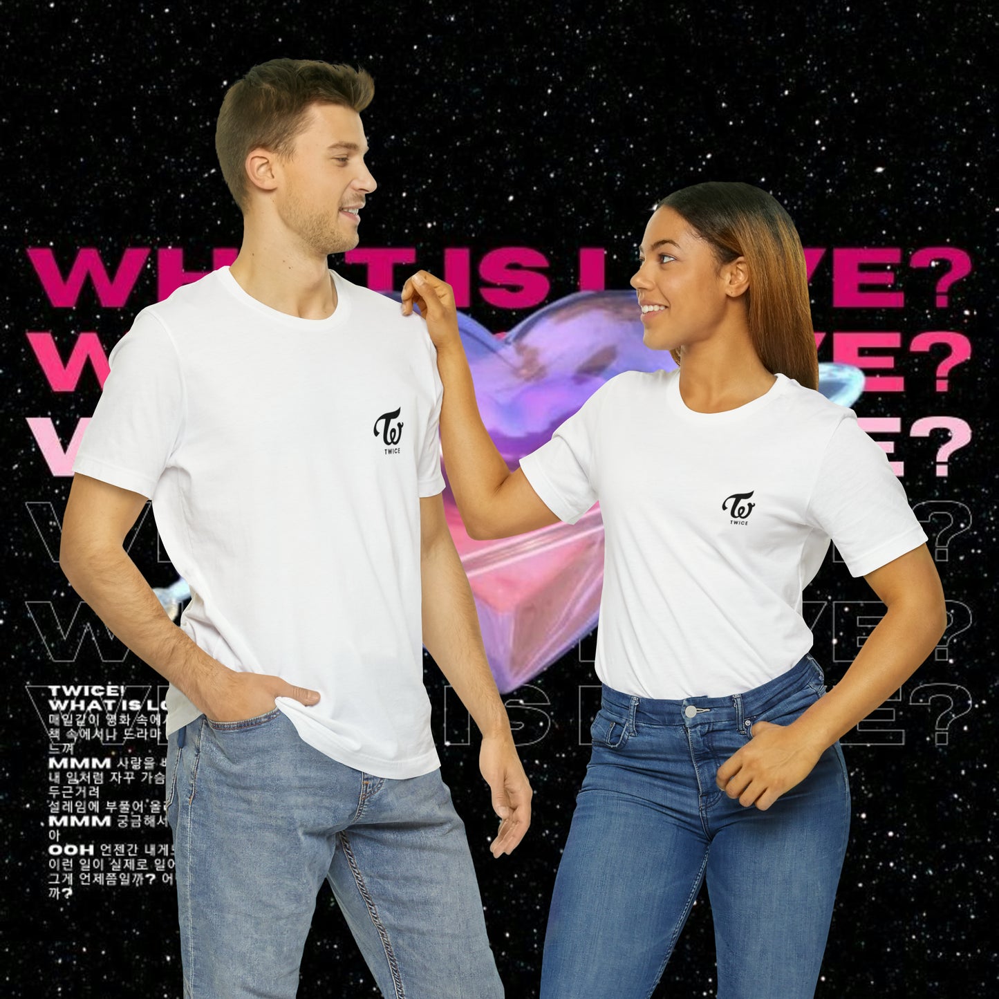 "What is love?" Unisex Jersey Short Sleeve Tee (USA)